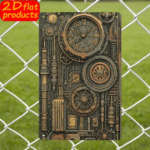 CIFbuy 1pc Vintage Steampunk Metal Wall Plaque, Rustproof Mechanical" Gear Iron Sign, Rustic Farmhouse Home Decor, Farmhouse Home Decor, 2D Flat Unframed Wall RustikTok, RustikTok, t Self-pickup Logiopics - Image 8