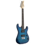 [Do Not Sell on Amazon] GST Stylish H-H Pickup Tiger Stripe Electric Guitar Kit with 20W AMP Bag Guitar Strap Blue - Image 8