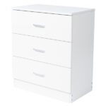 [] Modern Simple 3-Drawer Dresser Chest of Drawers for Family Room Bedroom Living Room Universal Design, White - Image 14