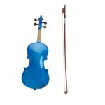 New 4/4 Acoustic Violin Case Bow Rosin Dark Blue - Image 5