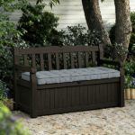 Outdoor Bench Cushion, 63 × 20 × 4 Inch, Tufted Waterproof Swing Cushion with Ties, for Patio Bench or Window Seat - Image 3