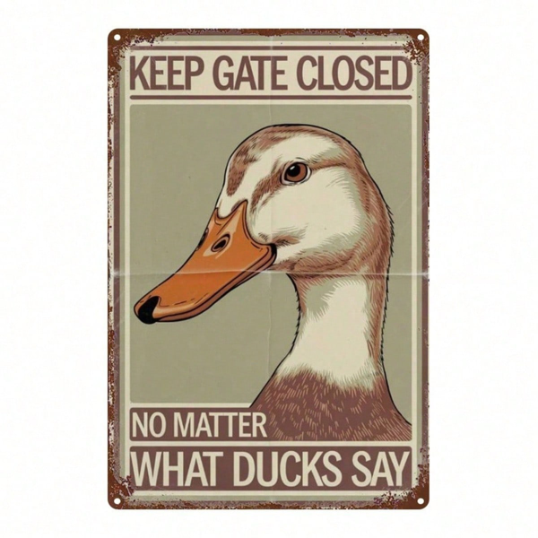 CIFbuy 1PC Cartoon Duck Head Metal Sign 8x12 Inch" Vibrant Color Character Art Plaque, Waterproof Rustproof Wall Decor, Plaque, Waterproof Rustproof Wall Decor, Easy Mount 8x12 Inch, VikTok, 8x12 Inch, VikTok, t Self-pickup Logiopics