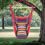 Distinctive Cotton Canvas Hanging Rope Chair with Pillows Rainbow - Image 20