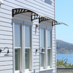 Same Code 27539880 40*38in Household Application Door & Window Rain Cover Eaves Brown Board & Black Holder - Image 25