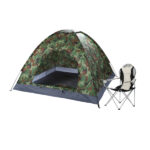 Medium Camping Chair Fishing Chair Folding Chair Black Gray - Image 17