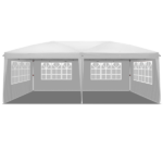 10'x20' Instant Pop Up Canopy Tent White, 6 Side Panels 2 Doors 4 Mesh Windows, 28/22mm Powder Coated Steel Frame, 10x20mm Crossbar, 210D Oxford Outdoor Folding Tent with Carry Bag, No Sandbags - Image 22