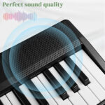 Do Not Sell on Amazon GEP-204 61Key Folding Piano Semi-Weighted Standard Keyboards Digital Piano with Bluetooth, Handbag for Piano Lover Black color - Image 9