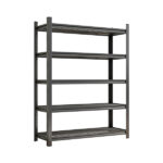 Garage Five Story Shelf, Capable Of Accommodating 2500 LBS, Adjustable Metal Shelf, Black, Requires Assembly, 71.2 "H x 47.24"L x 23.62 "D - Image 2