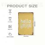 CIFbuy Hello Sunshine Funny Metal Tin Sign, Wall Art, Unframed Decor Poster For Room Playroom, Decor Poster For Room Playroom, 8x12in TikTok, TikTok, For Room Playroom Self-w ckup Logiopin - Image 2