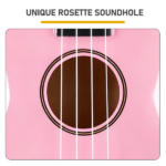 23in Linden wood body rosewood fingerboard ukulele, cotton bag, capo, strap, picks*2, tuner Strings Dust cloth - Image 10