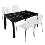 4pcs Bird's Nest Style Lounge Chair White - Image 26