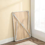 43" Folding Card Table, Portable Table for Dining, Camping, or Game Night, White/Oak (Shipment from Walmart) - Image 4