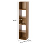 5 Cube Vertical Storage Organizer, Warm Walnut (Shipment from Walmart) - Image 4