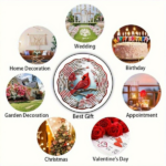 CIFbuyCardinal Wind Spinners with Pine & Floral Design: Vibrant Red Metal Outdoor Decor | Hanging Wind Chimes for Garden, Patio, Lawn & Holiday Decor.Wind Chime(TikTok/temu self-pickup orders) - Image 4