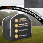 7.2×5.1×6 Ft Outdoor Bike Storage Shed Tent Waterproof Bicycle Shelter for 5 Bikes - Image 6