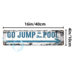 CIFbuy Vintage Aluminum Sign Jump Into The Pool UV Printed Metal Plaque Home Garage Cafe Restaurant Bar Waterproof Dustproof Decor (TikTok, temu pick-up service) - Image 2