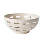 Ivory Woven Ceramic Decorative Bowl, 11 in - Image 2