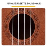 21in mahogany body rosewood fingerboard ukulele, cotton bag, capo, strap, picks*2, tuner Strings Dust cloth - Image 6