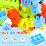 150 PCS Building Blocks Set with Wheels, Learning Toddler Blocks for 3+ Years Old - Image 7