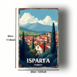 CIFbuy Vintage Turkish Isparta Landscape Metal Sign 8x12 Inch, 2D Flat Wall Art Plaque, Retro Scenery Decor For Home Kitchen Bar Bedroo TikTok, TikTok, Self-pickup Logiopics - Image 2