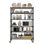 6-Tier disassembly and free assembly NSF-Certified Steel Wire Shelving with Wheels - Image 6