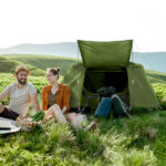 Collapsible camping tent with an integrated cot - Image 21