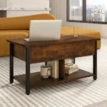 Coffee Table with Storage, Lift-Top Wooden Center Table for Home & Office, Rustic Brown(Shipment from Walmart)