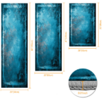 Three-piece kitchen rug set, non-slip and washable, abstract pattern kitchen hallway rug, soft and comfortable, suitable for sinks, floors, entrances, hallways and bathrooms. - Image 3