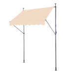 78.7"D x 47.2"W x(78.7 -118.1)"H Retractable Awning Khaki - Image 14