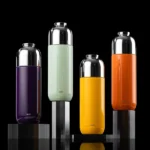 Fashion Titanium-Coated Tea Tumbler with Infuser, thermos cup 370ml purple - Image 2