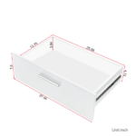 8-drawer particleboard cabinet with melamine finish 55.1*31.5*15.7in White =78230829 - Image 4