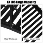 119*67*71cm Courtyard With Bird Pattern Arched Handrail Courtyard Iron Bridge Black - Image 10