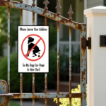 CIFbuy Leave Address Dog Poop In Yard No Dog" Poop Warning Metal Tin Sign 8x12In, Rustproof Outdoor Decor Unframed 2D Flat Pla No Dog Poop WaikTok, No Dog Poop WaikTok, t Self-pickup Logiopics - Image 5