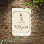 CIFbuy Retro Chateau Latour Wine Metal Sign 8x12in, Lion Lighthouse Tin Wall Art, Classic 2D Flat Home Bar Decor MeikTok, MeikTok, Self-geckup Logiopor - Image 4