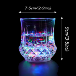 2 Packs Flash Light Up Cups Liquid Activated Multicolor LED Glasses Fun Light Up Drinking Shot Glasses,Glowing Wine Glasses Led Flashing Cups,Favors Adults Shot Cups for Party,Bar,Disco - Image 2