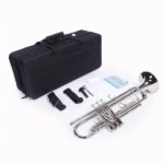Nickelplated Drop B Adjustable Trumpet Gloves Set Silver - Image 4