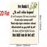 CIFbuy Vintage No Soliciting Sign 2D Flat Metal Plaque" Weatherproof Rustproof UV Resistant Dutch Wall Decor, Resistant Dutch Wall Decor, 7.87x11.81Inch Unframed Y Metal PlaqikTok, Metal PlaqikTok, t Self-pickup Logiopics - Image 2