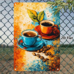CIFbuy Vintage | Coffee Beans Tinplate Painting 1PC Waterproof Rustproof 2D Flat Iron Wall Art Retro Hanging Sign Home Kitchen Living R TikTok, TikTok, ng R Self-pickup Logiopics