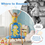 Astronaut Trampoline for Toddlers with Foam Padded Handle and Safety Padded Cover - Image 7