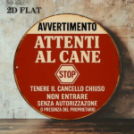 CIFbuy 1pc Vintage Italian "Beware Of Dog" Warning Sign, 8-Inch Round Metal Plaque With Stop Symbol & Dog Icon, Outdoor Aluminum Decor TikTok, TikTok, Self-pickup Logiopics - Image 5