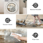 Three-piece kitchen rug set, non-slip and washable, abstract pattern kitchen hallway rug, soft and comfortable, suitable for sinks, floors, entrances, hallways and bathrooms. - Image 4