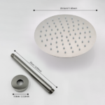 12" Brushed Nickel Bathroom Luxury shower head,High Pressure Rain Shower Head, Ultra-Thin Showerhead 304 Stainless Steel - Image 4