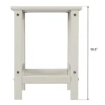 36*36*47cm Single Layer Square HDPE Side Table White - Image 31