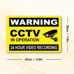 CIFbuy 1Pc 24H CCTV Video Recording Warning Tin Sign" Vintage Waterproof Rustproof Metal Plaque, Plaque, 8x12 Inch Unframed Security Camera Not Tin SignikTok, Tin SignikTok, t Self-pickup Logiopics - Image 3