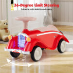 Kids Ride On Sliding Car, Foot-to-Floor Toy with LED Lights & Horn (Red 19-36 Months) - Image 6