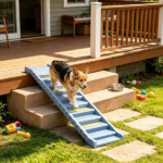 Gray Portable Dog Ramp – Foldable Stairs for Medium Small Dogs to Get on Car Truck SUV - Image 5