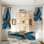 Three-piece kitchen rug set, non-slip and washable, abstract pattern kitchen hallway rug, soft and comfortable, suitable for sinks, floors, entrances, hallways and bathrooms. - Image 9