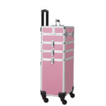 4 in 1 Aluminum Cosmetic Makeup Case Tattoo Box Pink - Image 21