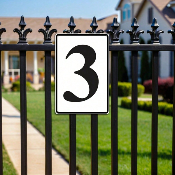 2c7454a3-7fc7-4ca1-8501-3d1a0705efcb.png CIFbuy 1pc Metal House Number 3 Sign 8x12in, Tin Court Number Plaque, Elegant Unframed Outdoor Decor, Unframed Outdoor Decor, Durable Easy Install 3 SigikTok, 3 SigikTok, Unframed Outdoor Decor Self- Tckup Logiopall - Image 1