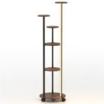 6-Tier Plant Stand with RGB Light Strip, Smart APP & Remote Control Plant Shelf for Home Decor-Rustic Brown - Image 3